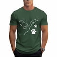 thumbnail image 2 of Fnnxeal Mens T-Shirts Grahpic Short Sleeve Casual Summer Crew Neck Army Green Shirts for Men Size S, 2 of 6