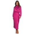 thumbnail image 4 of Vestido de primavera y otoño con diseño de sentido del diseño, vestido de manga larga con cuello halter, vestido de noche elegante de satén de alta sociedad, 4 of 6
