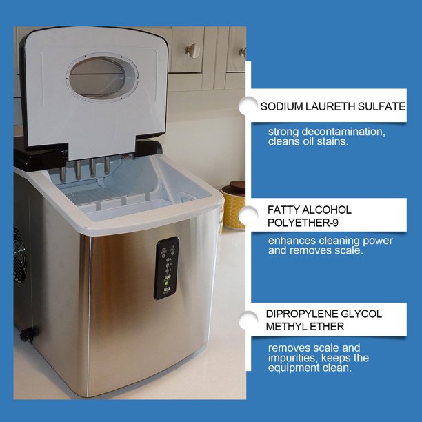 24 Pastilles Nettoyantes Pour Machine à Glaçons – Détartrant, Désodorisant, Facile à Utiliser