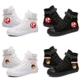 thumbnail image 1 of Roblox-zapatos de lona con Velcro para hombre y mujer, calzado deportivo de ocio para estudiantes, zapatillas con patrón de dibujos animados de Anime, regalos de cumpleaños, 1 of 5