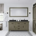 thumbnail image 2 of Water Creation Aberdeen 72" Wood Double Bathroom Vanity in Gray and Bronze, 2 of 7