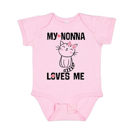 

Inktastic Nonna Loves Me Girls Gift Girls Baby Bodysuit