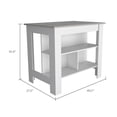 thumbnail image 5 of Miekor Furniture Rockaway 3-Shelf Kitchen Island White and Ibiza Marble B5A3750, 5 of 9