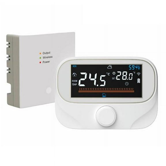 Tuya WiFi Smart Home Wireless Thermostat Battery Gas Boiler Water Heating Digital Temperature Controller White