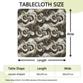 thumbnail image 2 of Black White Gold Marble Pattern Square Fitted Tablecloth with Elastic Edge,Square Table Cover,Washable Elastic Table Cover for Home Kitchen Party Decor 36"x36", 2 of 6