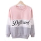 thumbnail image 2 of Sudaderas con capucha estampadas con letras de retales de lana para mujer O Cuello de manga larga Pullover Tops Sudaderas Methold  FS6424-07, 2 of 5