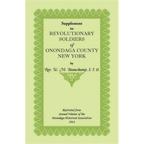 Supplement to Revolutionary Soldiers of Onondaga County, New York