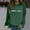 Dark Green, variant on Ladies' Fashionable Casual Autumn And Winter English Letter Printed Trendy Hoodie Round Neck Hoodie Long Sleeved Top Sweatshirt Women Vintage Fashion Fall Distressed Pullover Juniors Fall Clothes