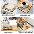 thumbnail image 4 of Washable Rubber Sunflower Cute Floral Dish Drying Mats for Kitchen Counter Home Large Coffee Bar Pad Accessories and Decor for Utensils Stemware 16''x18'', 4 of 7