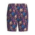 thumbnail image 2 of Lsque Skull starry sky flower Mens Sleep Pajama Shorts,Short Pajama Pants, Cotton Ultra-Soft Knit-Large, 2 of 9
