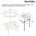 thumbnail image 5 of 24" White Rectangular Console Bathroom Sink with Overflow, 5 of 11