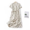 thumbnail image 1 of TIMIFIS Robe en Coton et Lin pour Femmes Robe Décontractée Ample Robe Longue Manches Courtes Maxi Robes Été Grande Taille Robe de Plage - Été, 1 of 6