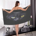 thumbnail image 7 of Coolnut Black Cat Towels Highly Absorbent Cotton Towels Set of 2, Premium Spa & Hotel Quality Quick Dry Towel Set 54 x 27 Inches Washcloth Gift, 7 of 7