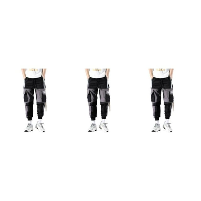 kurtrusly 1/2/3 Comfortable And Stylish Pants For Men - Everyday Essential Wide Application D264black S 3PCS