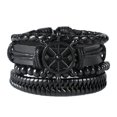 thumbnail image 1 of Pulsera de cuero tejida a mano con cuerda para hombre y mujer, sencilla, joyería, 1 of 6