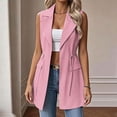 thumbnail image 2 of QQZ 2026 Summer Fall Women's Sleeveless Vest Tops - Lightweight Breathable Lined Trendy Casual Work Office Blazer - Pockets Women’s Jackets Fall Long Sleeve, 2 of 9
