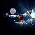 thumbnail image 2 of Balón de fútbol reflectante, balones de fútbol luminosos con brillo nocturno para entrenamiento de estudiantes, talla - 5, 2 of 5