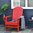 thumbnail image 2 of Outsunny Classic Adirondack Chair with Cup Holder for Backyard Red, 2 of 10