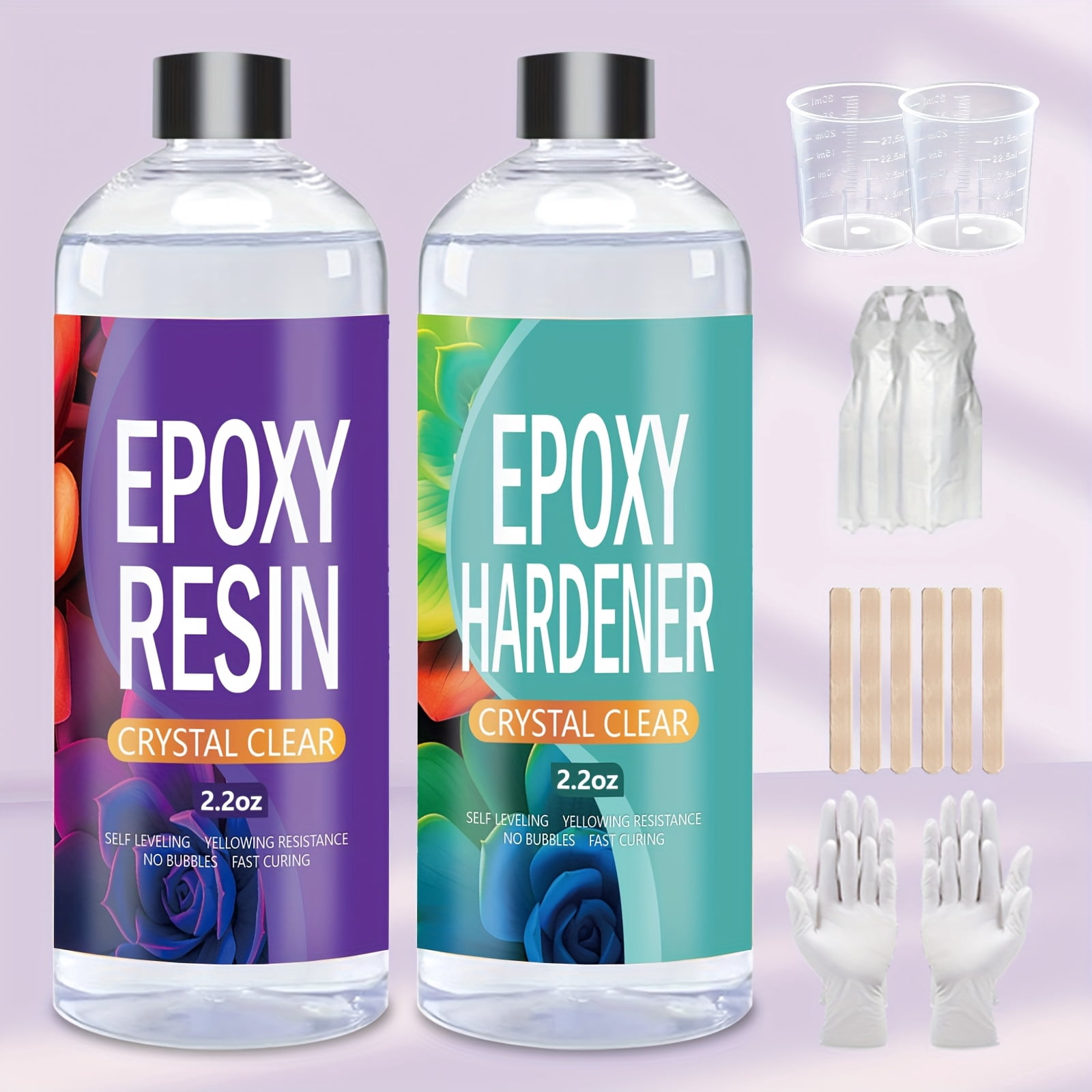 Buy 2 Get 1 Free, 2-Pack 78Oz Epoxy Resin (1.22 Gallon) W/ 1 FREE 4.4Oz Kits - Crystal Clear & Bubble-Free for Pro Crafting!