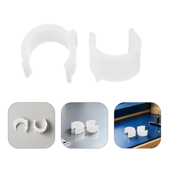 AURARMLET 20Pcs Curtain Rod Support Brackets White with Hidden Mount for Stable Home Installation