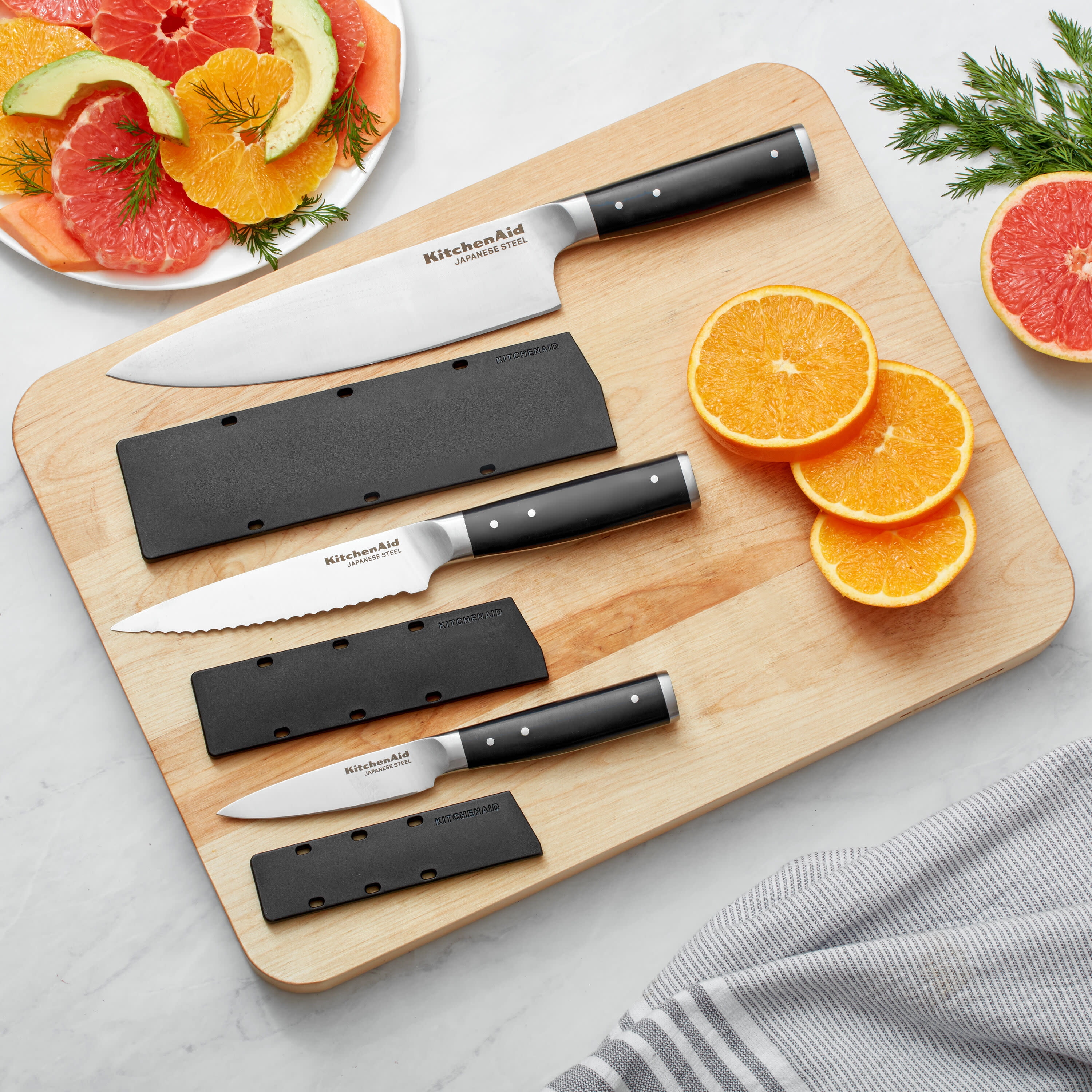 KitchenAid Gourmet 2 Piece Forged Triple Rivet Knife Set, 4.5 inch Fine  Edge Utility Knife and 3.5 inch Paring Knife Set, Sharp Kitchen Knives,  High