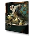 thumbnail image 2 of Designart "Koala'S Curious Bathtime In The Bathroom III" Bathroom Wall Art Living Room, 2 of 7