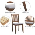 thumbnail image 6 of Duhome Rubber Wood Dining Chairs Set of 2, Slat Back Farmhouse Dining Room Chairs Side Chair with Upholstered Seat, Walnut, 6 of 9