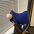 thumbnail image 1 of Felt Mini Square Bag with Pom Pom Winter Crossbody Purse, Fashion Solid Color, 1 of 7