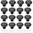 thumbnail image 1 of 16pcs Black Door Knob Kitchen Cabinet Handles Drawer Knobs Vintage, 1 of 5