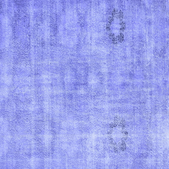 Ahgly Company Machine Washable Indoor Square Persian Blue Bohemian Area Rugs, 8' Square