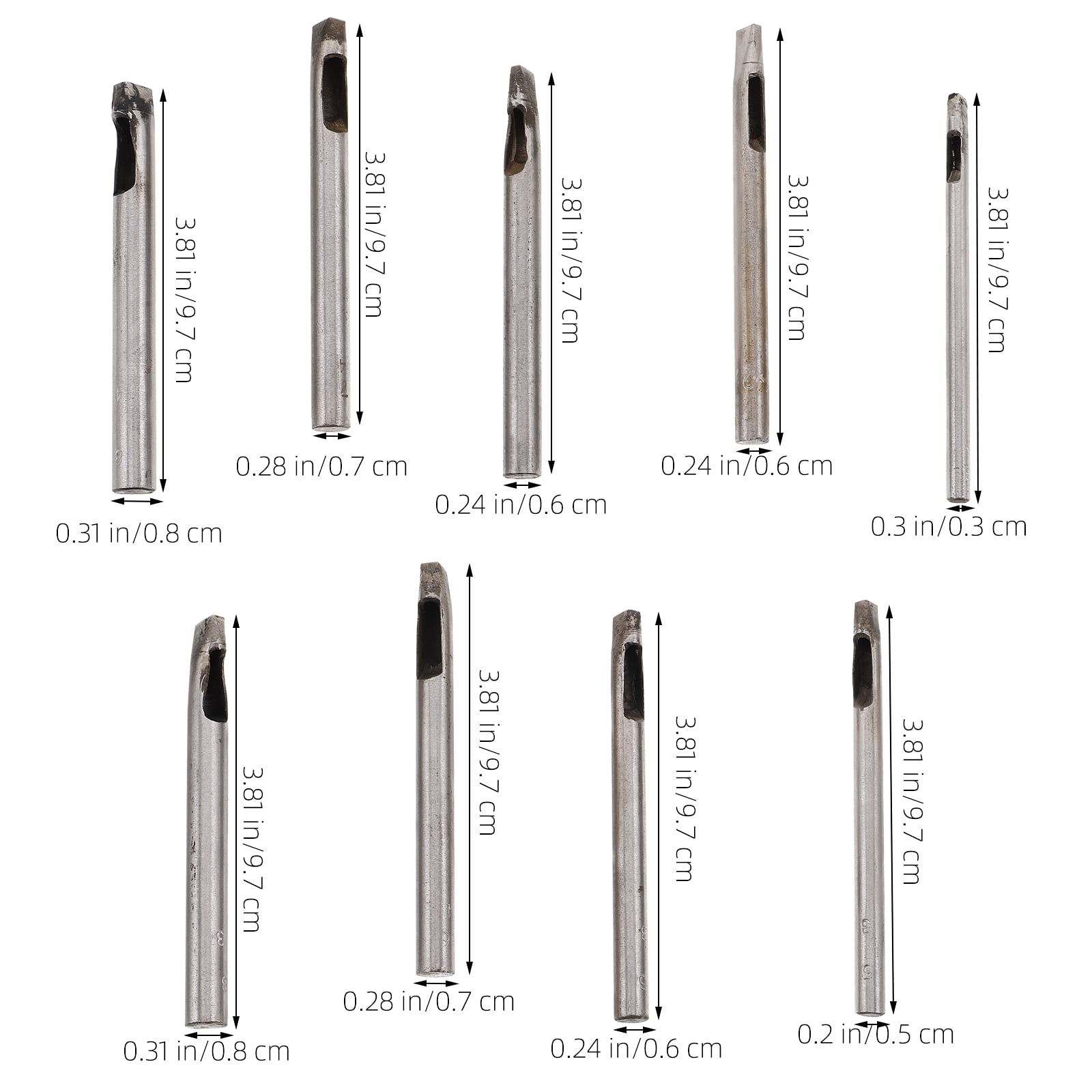 WHAMVOX 9pcs Hole Puncher For Crafts Small Puncher Hand Punching Tool Hole Punch Belt Puncher Craft Puncher Tool Diy Punching Tool