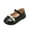 Black, variant on Otqutp Sport Shoes for Children Toddler and Girls Casual Shoes Fashion Autumn Thick Sole Round Toe Buckle Non Slip Soft Sole Dress Shoes