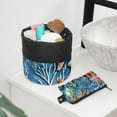 thumbnail image 6 of PhooArto Drawstring Cosmetic Bag, Barrel Shaped Portable Travel Makeup Bags, Sea Fish Coral Starfish Pattern Large Capacity Waterproof Multifunctional Bucket Toiletry Bag, 6 of 6