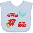 thumbnail image 3 of Inktastic I Love My Yaya to the Moon and Back Boys or Girls Baby Bib, 3 of 4