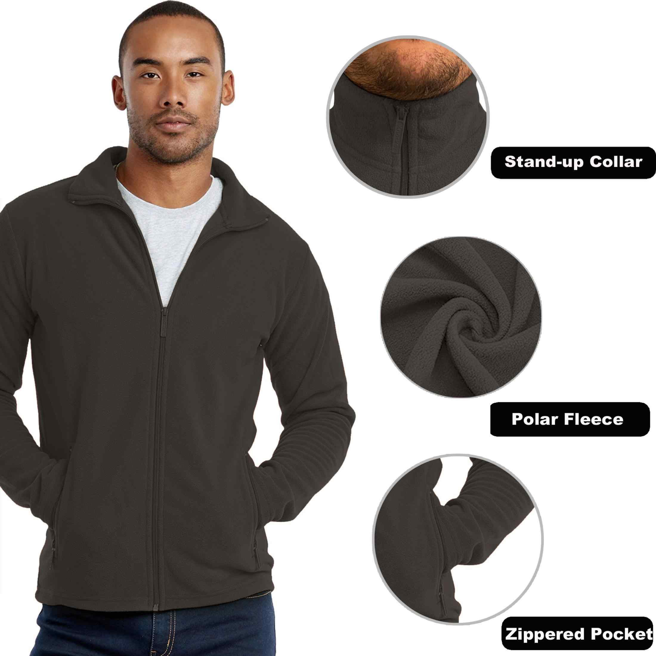 COUVER Men's Full-Zip Polar Fleece Jacket photo 6