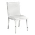 thumbnail image 1 of Home Gear Faux Leather Upholstered Dining Chair with Steel Frame in White, 1 of 2
