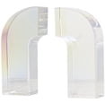 thumbnail image 6 of DecMode 3" Arched Geometric Clear Crystal Bookends (Set of 2), 6 of 11