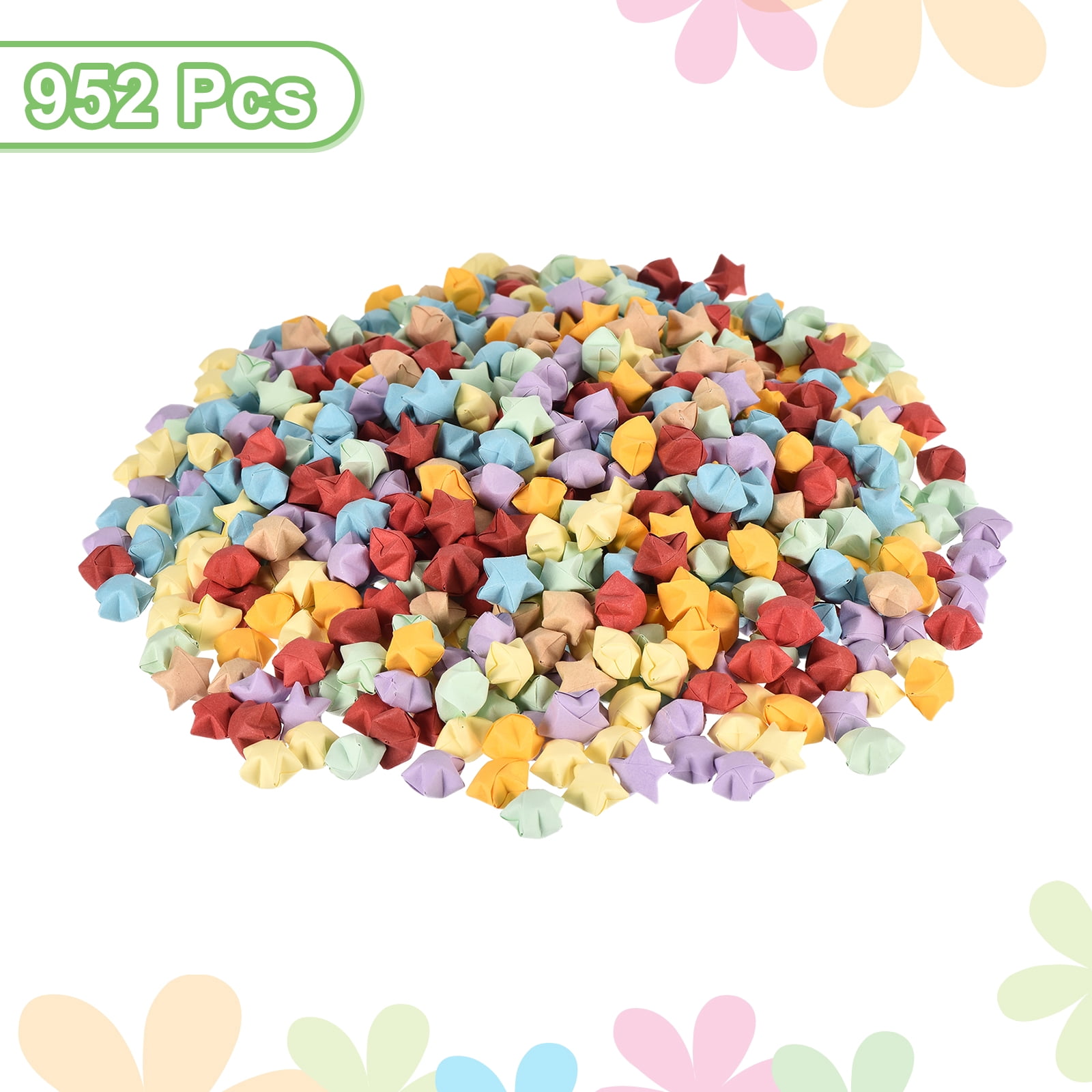 952pcs Pre-made Origami Lucky Stars Paper Wishing Star for Best Wish Christmas, 7 Colors