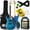 Blue, variant on Pyle Beginner Electric Guitar Kit with Amp - Starter Kit Full Size 39" Instrument Package with Humbucker Pickups and Rock Amplifier Starter Set Bundle for Kids All Ages, Youth and Adults