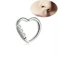 thumbnail image 1 of Nose Piercing Ring,1pcs Heart Shaped Zircons Nose Piercing Zircon Nose Ring Unparalleled Experience, 1 of 12
