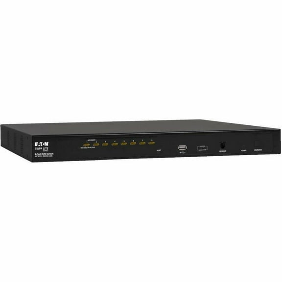 Tripp Lite by Eaton 8-Port Rackmount KVM/USB Switch w/ On-Screen Display Steel PS/2 1U - 8 Computer(s) - 1 Local User(s) - 2048 x 1536USB - Rack-mountable - 1U - TAA Compliant