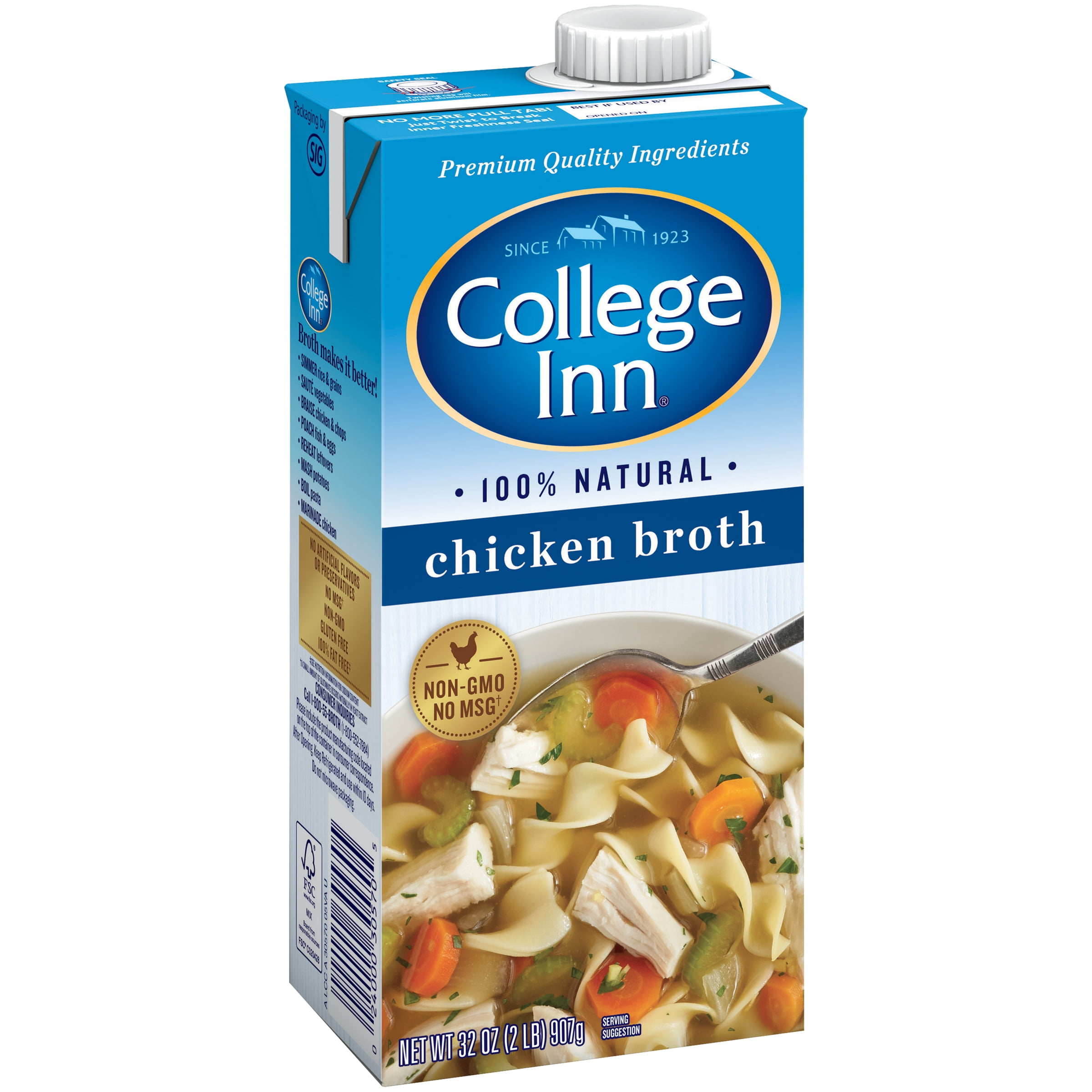 College Inn 100 Natural Chicken Broth 32 Oz In Resealable Carton college-inn-100-natural-chicken-broth-32-oz-in-resealable-carton