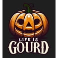 thumbnail image 5 of Halloween Life is Gourd Adult Black Long Sleeve Hoodie-Small, 5 of 6