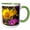 Green/White, variant on 3drose, Anza Borrego Desert State Park, Ca. Bigelows Monkey Flower Blossoms, 11oz Magic Transforming Mug