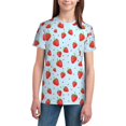thumbnail image 3 of Wukai Strawberry Youth Unisex Short Sleeve T-Shirt for Boys, Girls, Teens, and Kids-X-Large, 3 of 7