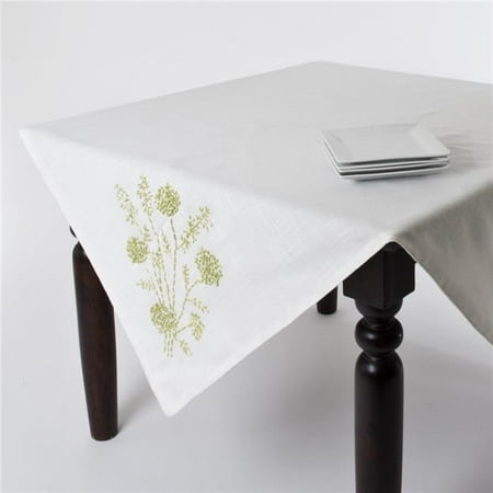 UPC 789323219008 product image for SARO 1723.I60S 60 in. Lumina Square Ribbon Embroidered Table Topper - Ivory | upcitemdb.com
