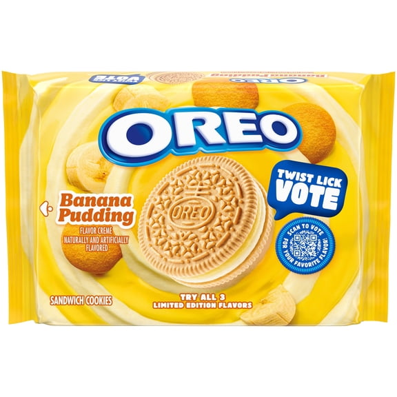 OREO Banana Pudding Sandwich Cookies, Limited Edition, 10.68 oz