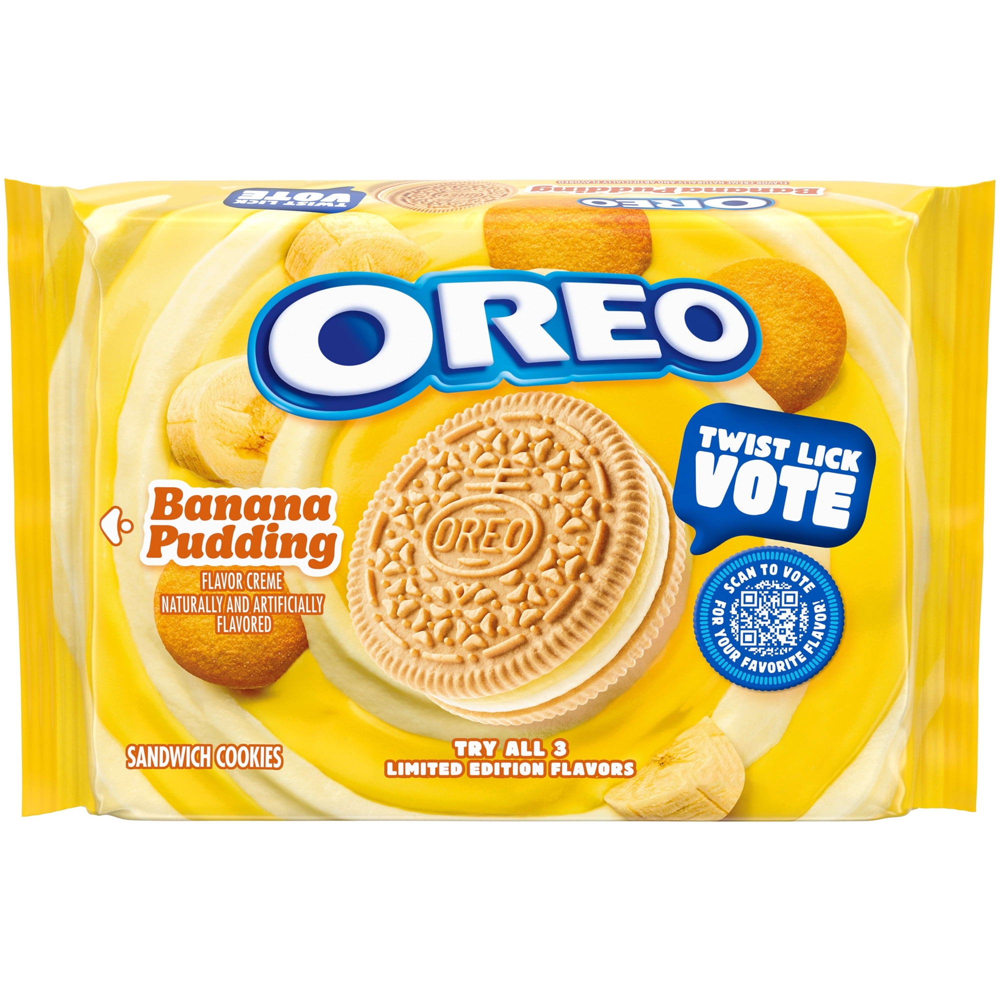 OREO Banana Pudding Sandwich Cookies, Limited Edition, 10.68 oz