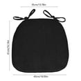 thumbnail image 3 of Thick Chair Cushions for Dining Chair, Corduroy High Density Foam Kitchen Chair Pads, U Shaped Indoor Seat Cushions with Ties & Non-Slip Backing, Washable Cover,17X16 in （Black）, 3 of 6