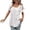 White, variant on NinXxx Women‘s Square Neck Short Sleeve Blouse Casual Loose Fit Top Black XL